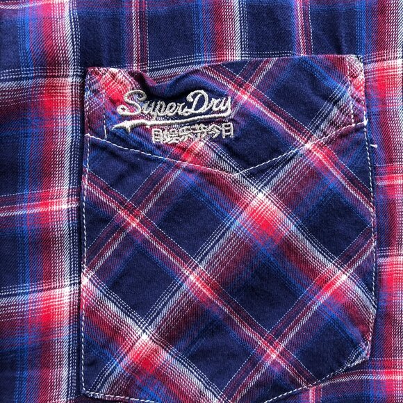 Super Dry Mens The Paperweight Shirt Size XXL Plaid Long Sleeve Button Up Casual - Picture 11 of 14